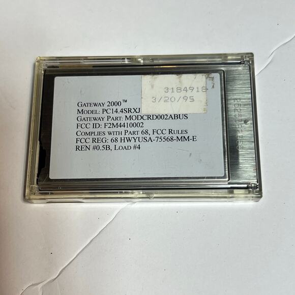 Gateway 2000 TelePath 14.4 Fax Modem PC Cards PC14.4SR PC14.4SRXJ 1990s Vtg Set - Picture 7 of 11